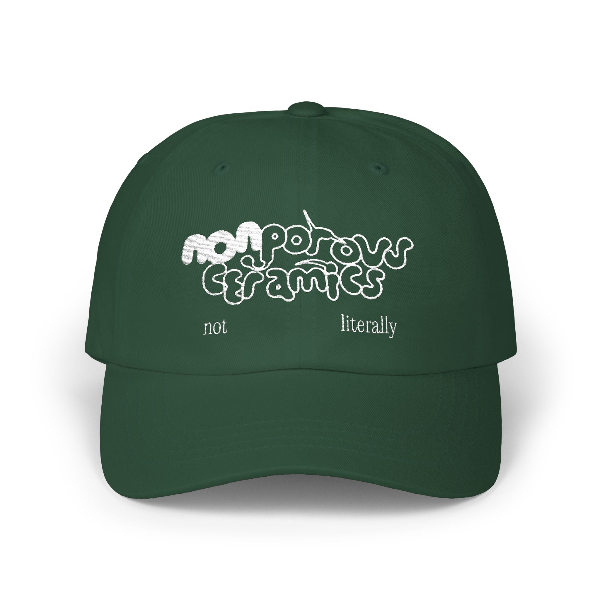 NonPorous Ceramics Embroidered Hat