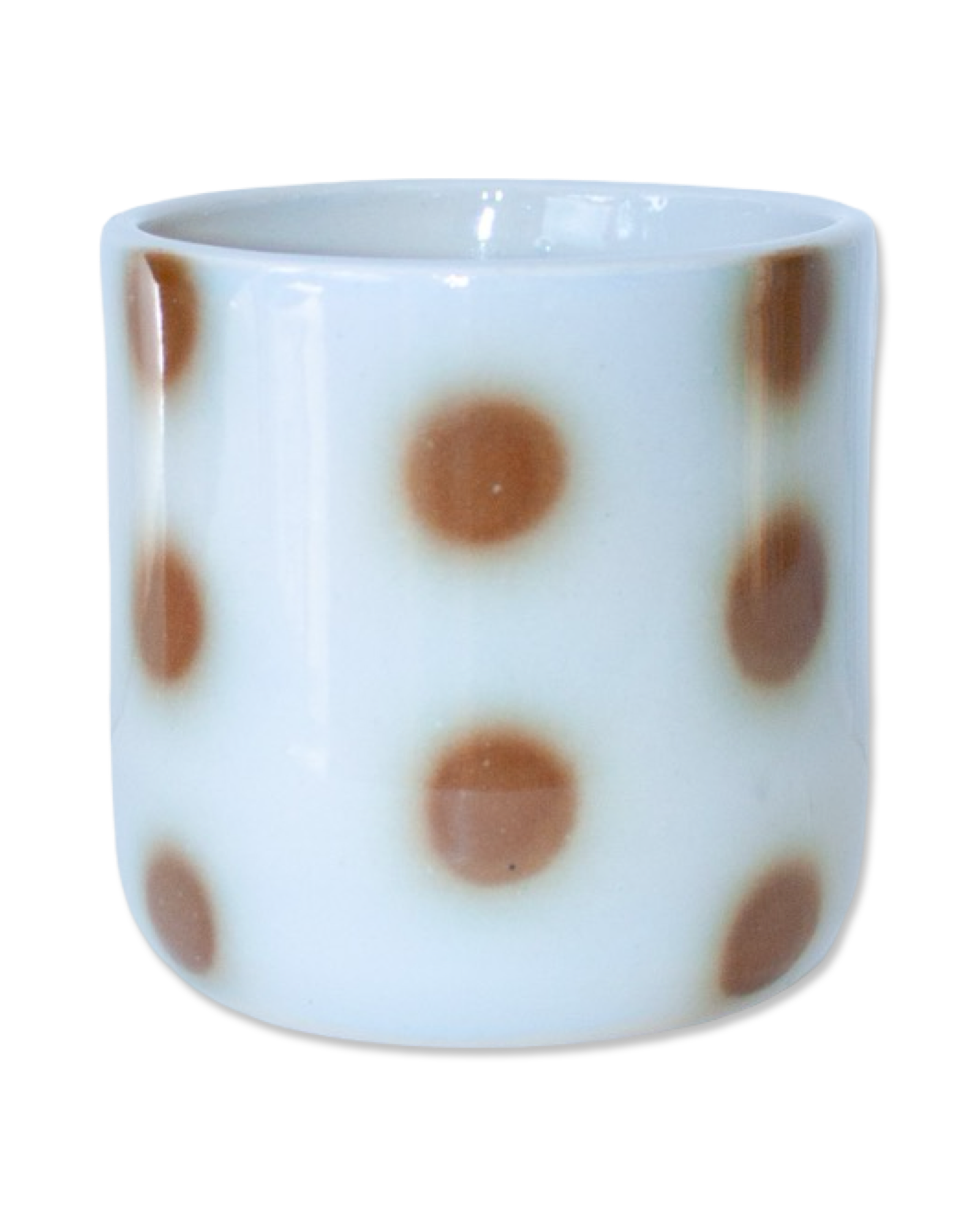 Blue and Brown Polka Dot Mug