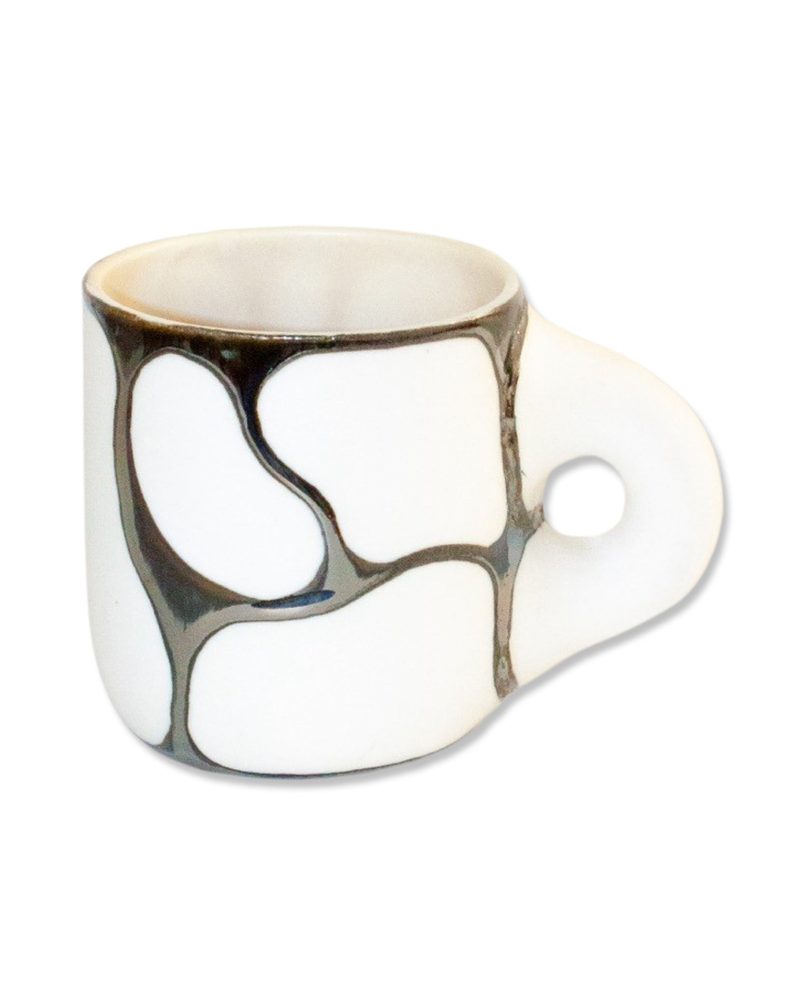 Lump Cup in Chrome Nonporous Ceramics