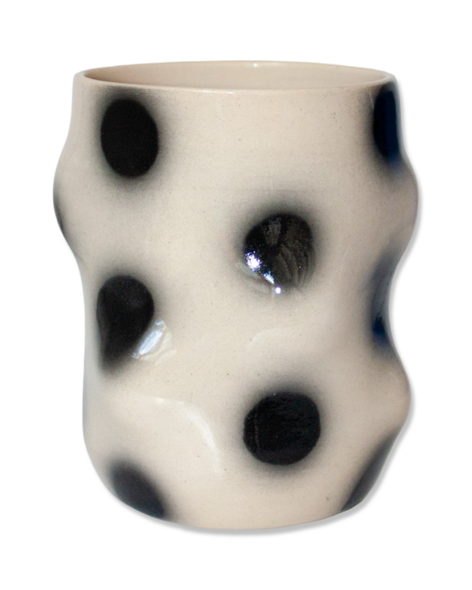 Black Polka Dot Lump Cup