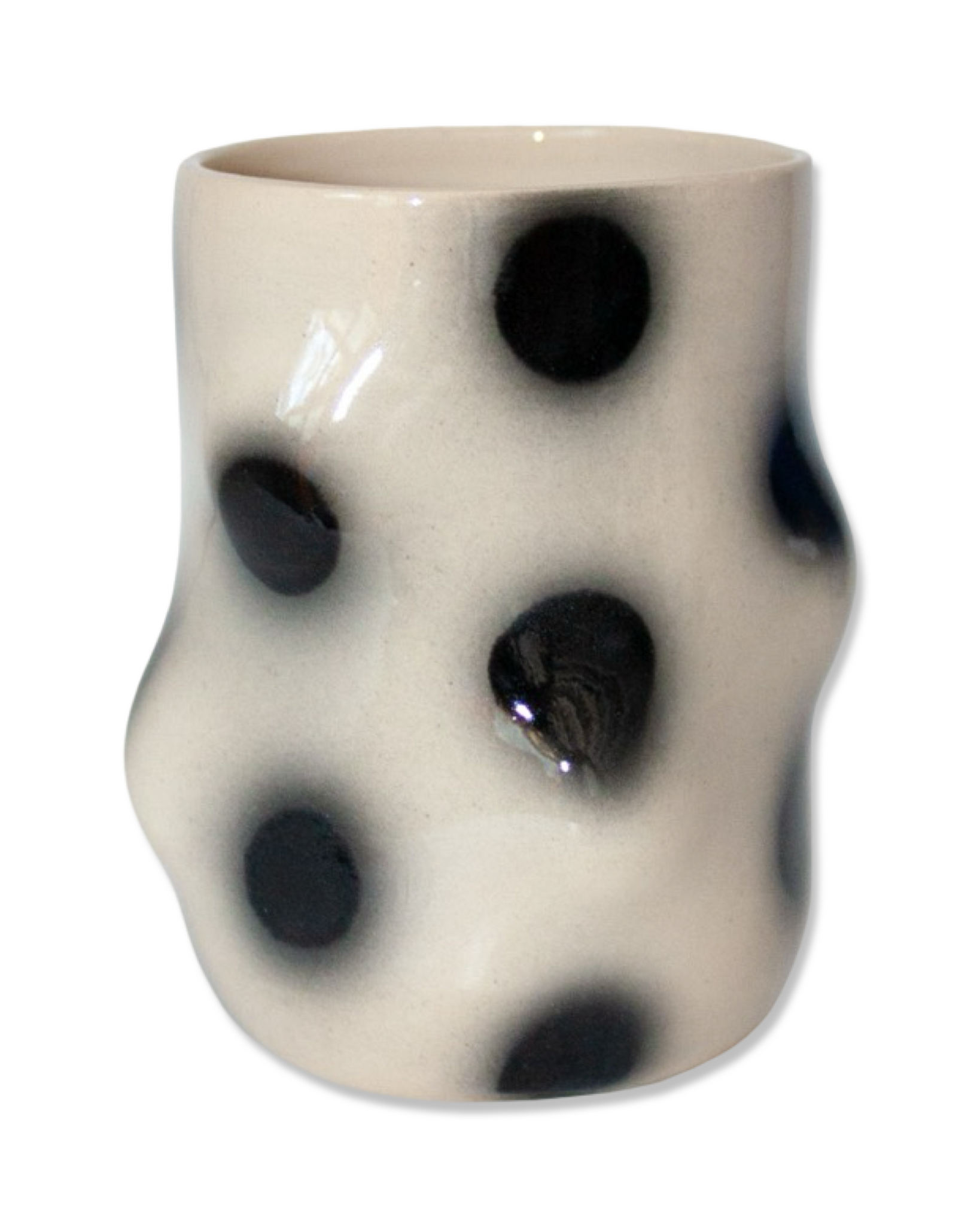 Black Polka Dot Lump Cup