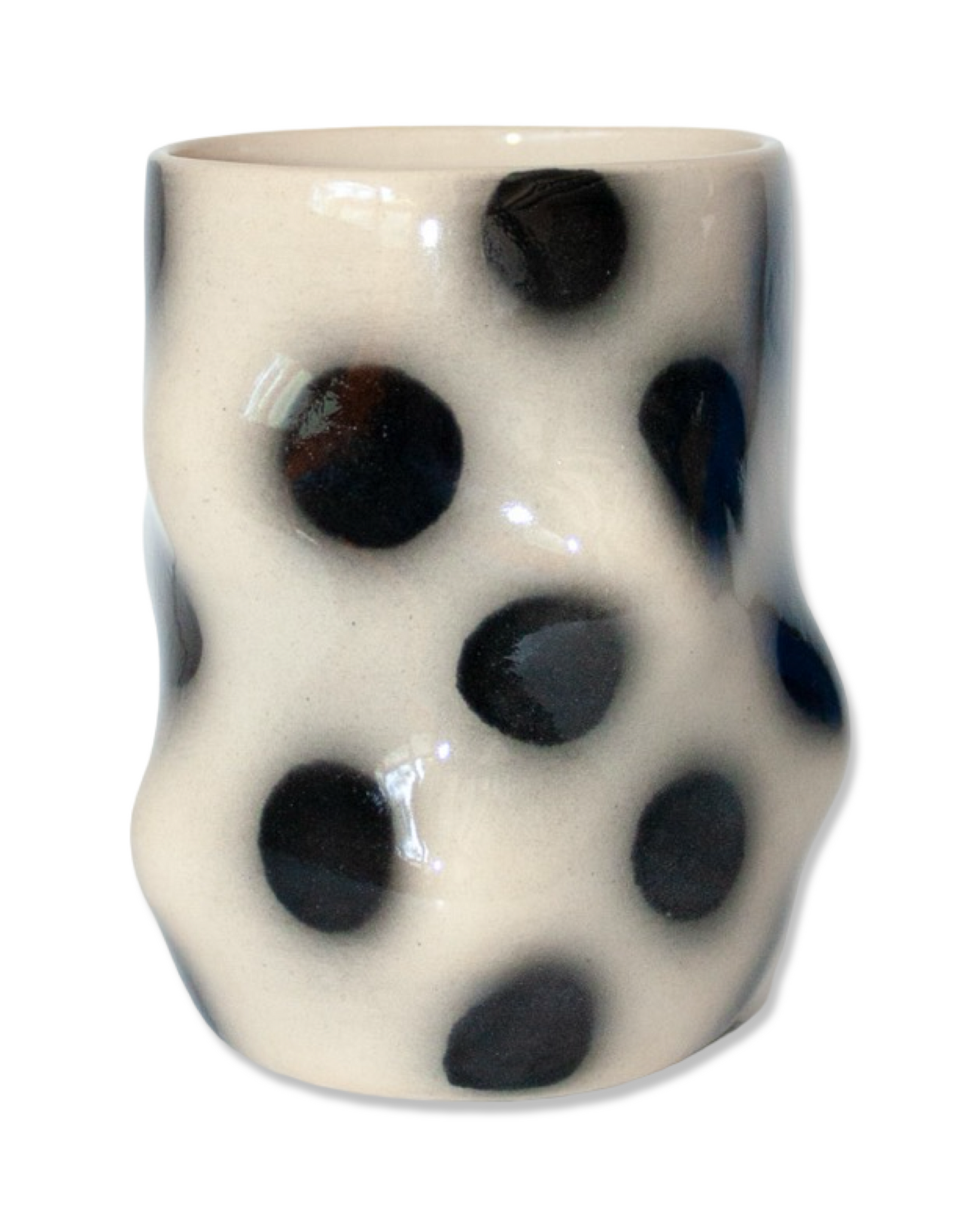 Black Polka Dot Lump Cup