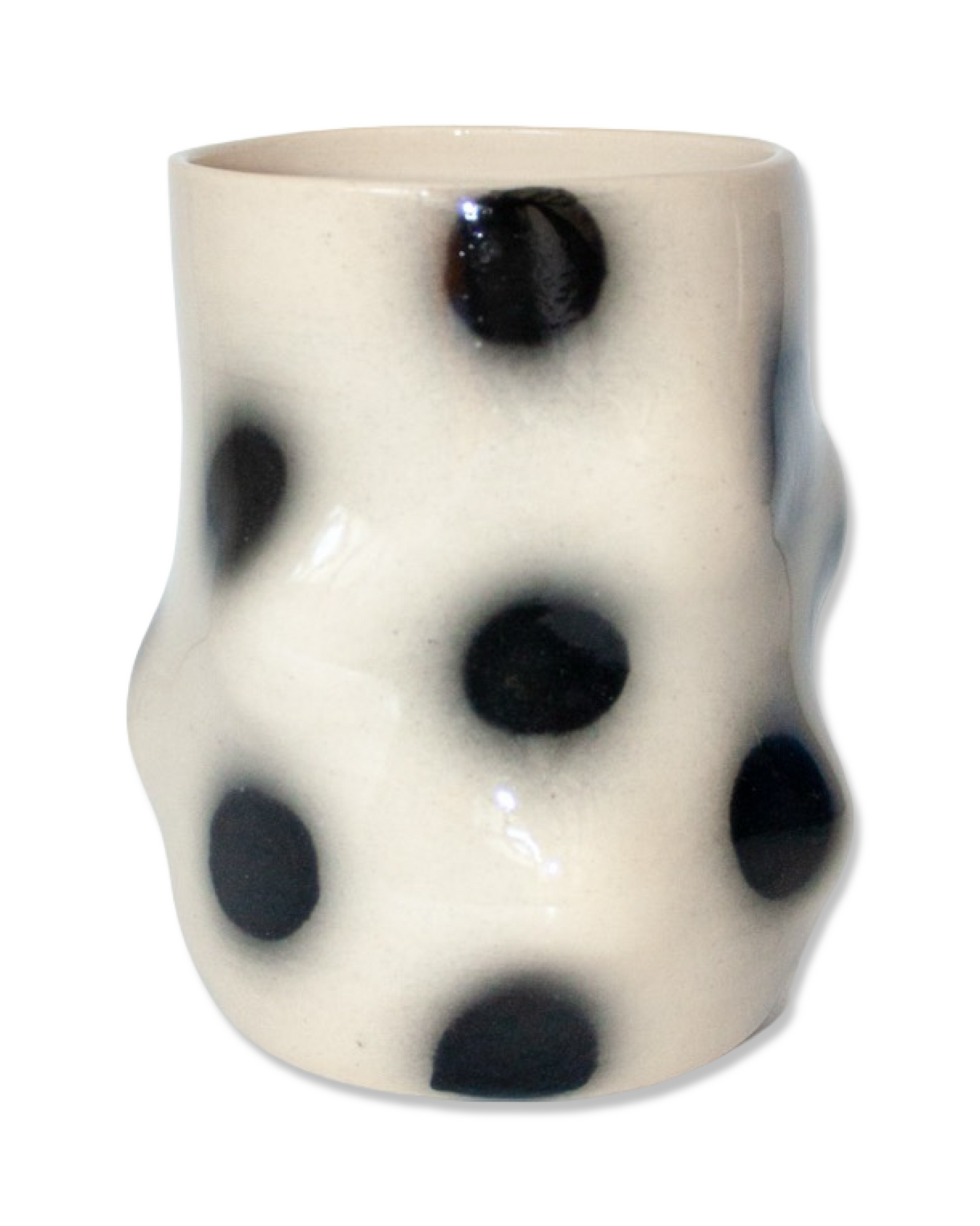 Black Polka Dot Lump Cup