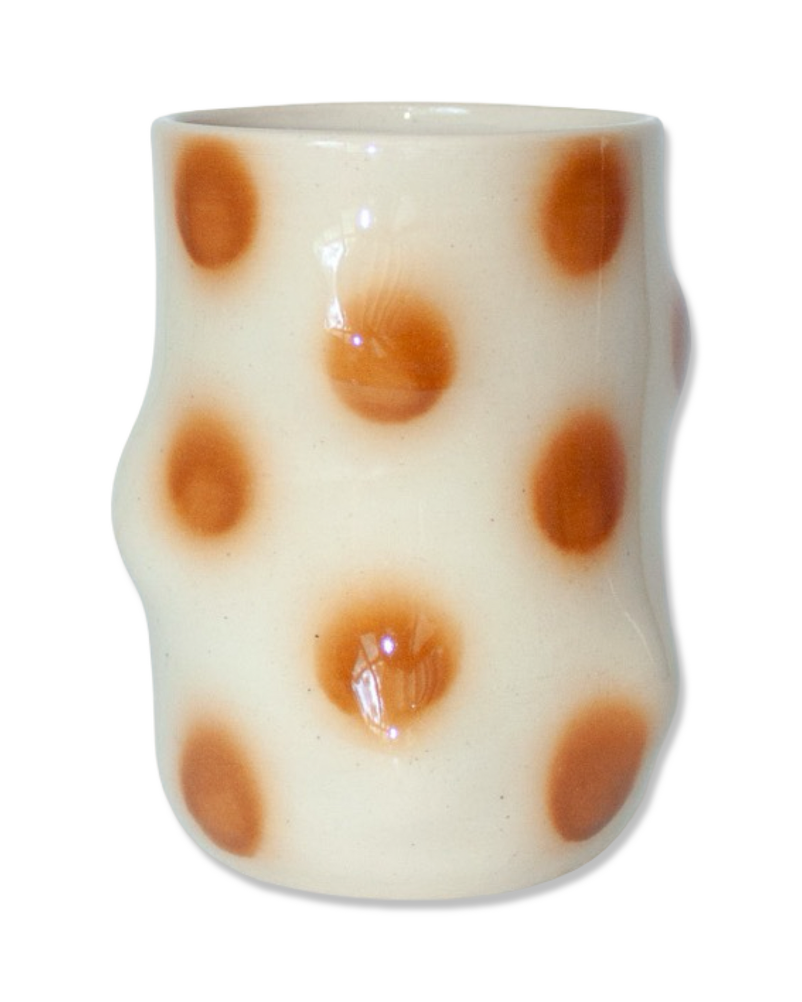 Brown Polka Dot Lump Cup