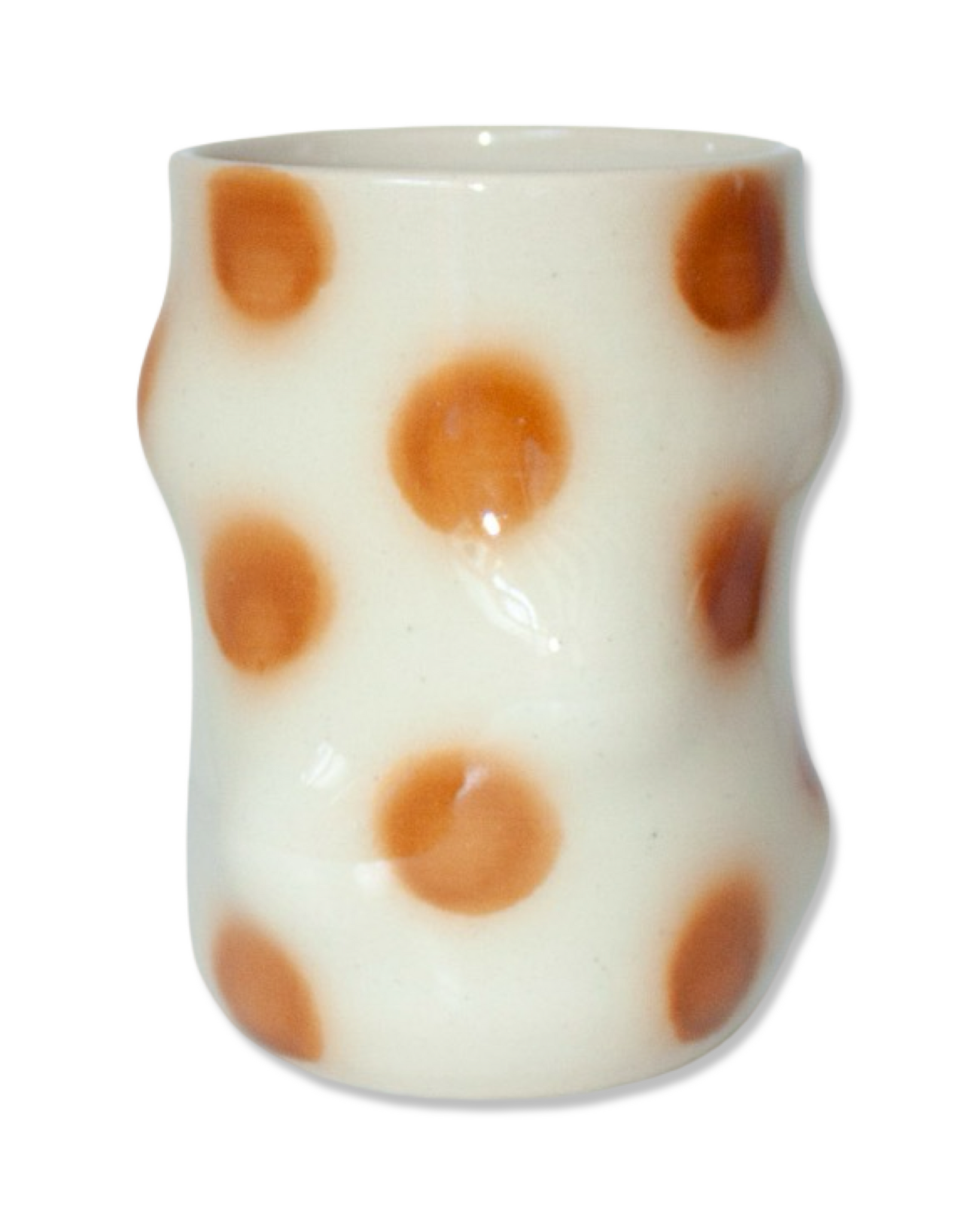 Brown Polka Dot Lump Cup