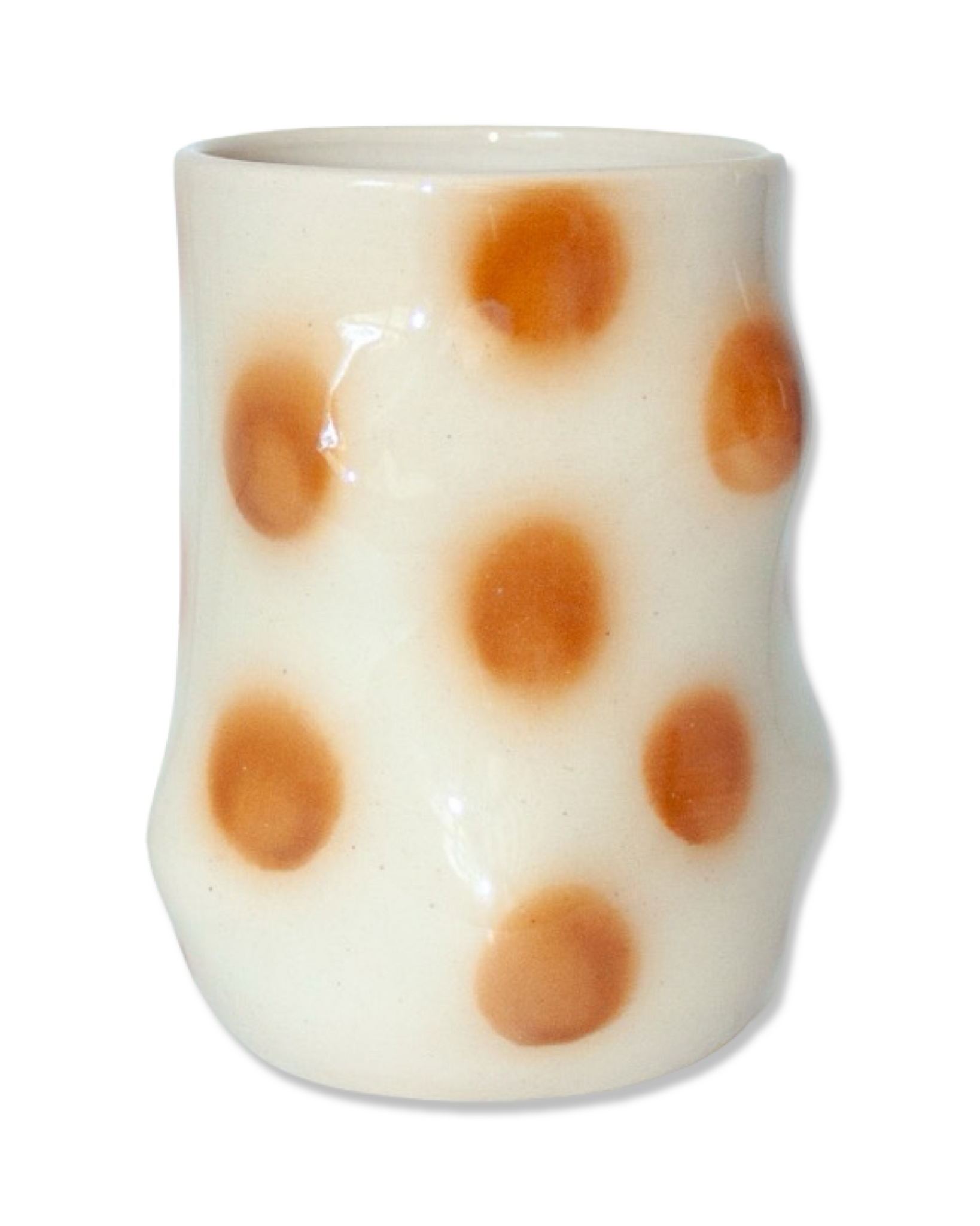 Brown Polka Dot Lump Cup