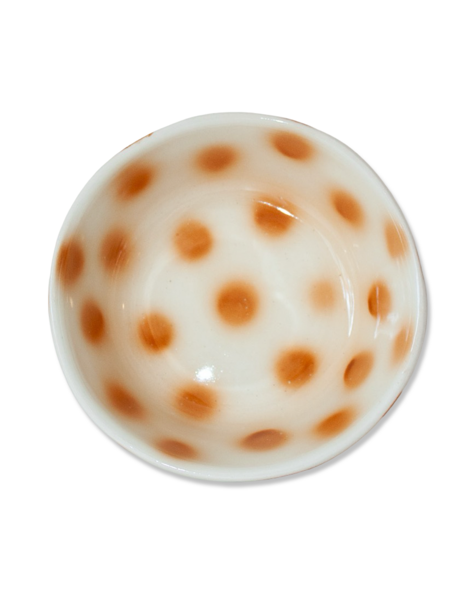 Brown Polka Dot Cereal Bowl